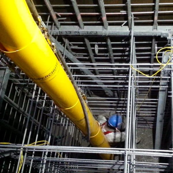 Using a SlikTremie to perform a deep concrete pour.