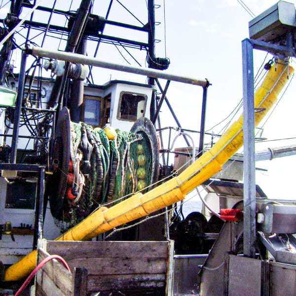 Slim Chute in use on a fishing boat.